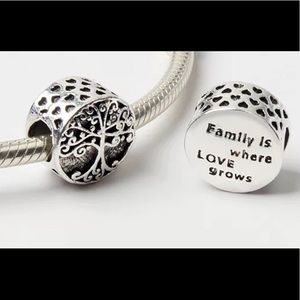 Tree/ family is where I love grows charm